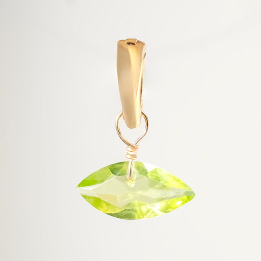 Peridot Marquise Cut 14K Gold-Filled Duet Charm