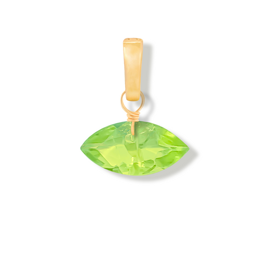 Peridot Marquise Cut 14K Gold-Filled Duet Charm