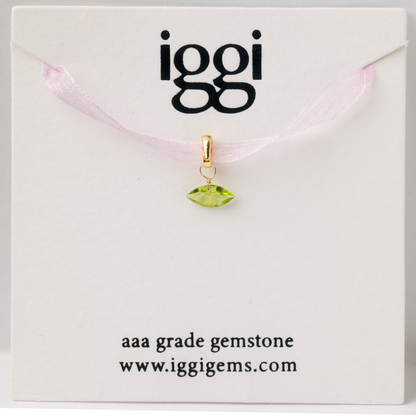 Peridot Marquise Cut 14K Gold-Filled Duet Charm