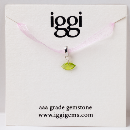 Peridot Marquise Cut Sterling Silver-Filled Duet Charm