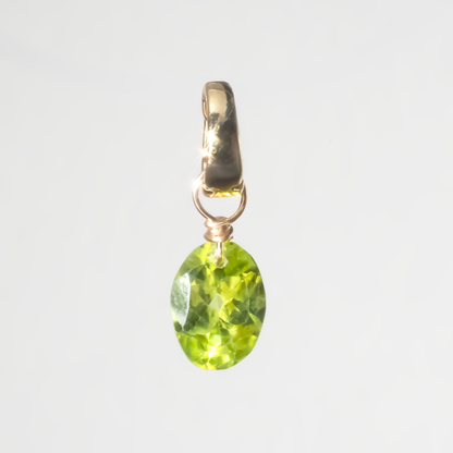 Peridot Oval Cut 14K Gold-Filled Duet Charm