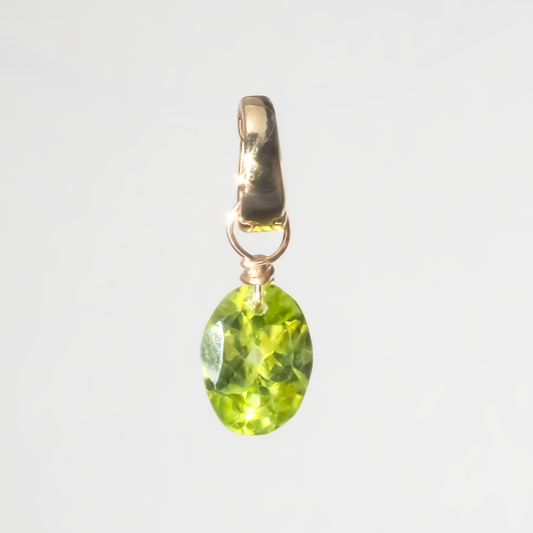Peridot Oval Cut 14K Gold-Filled Duet Charm