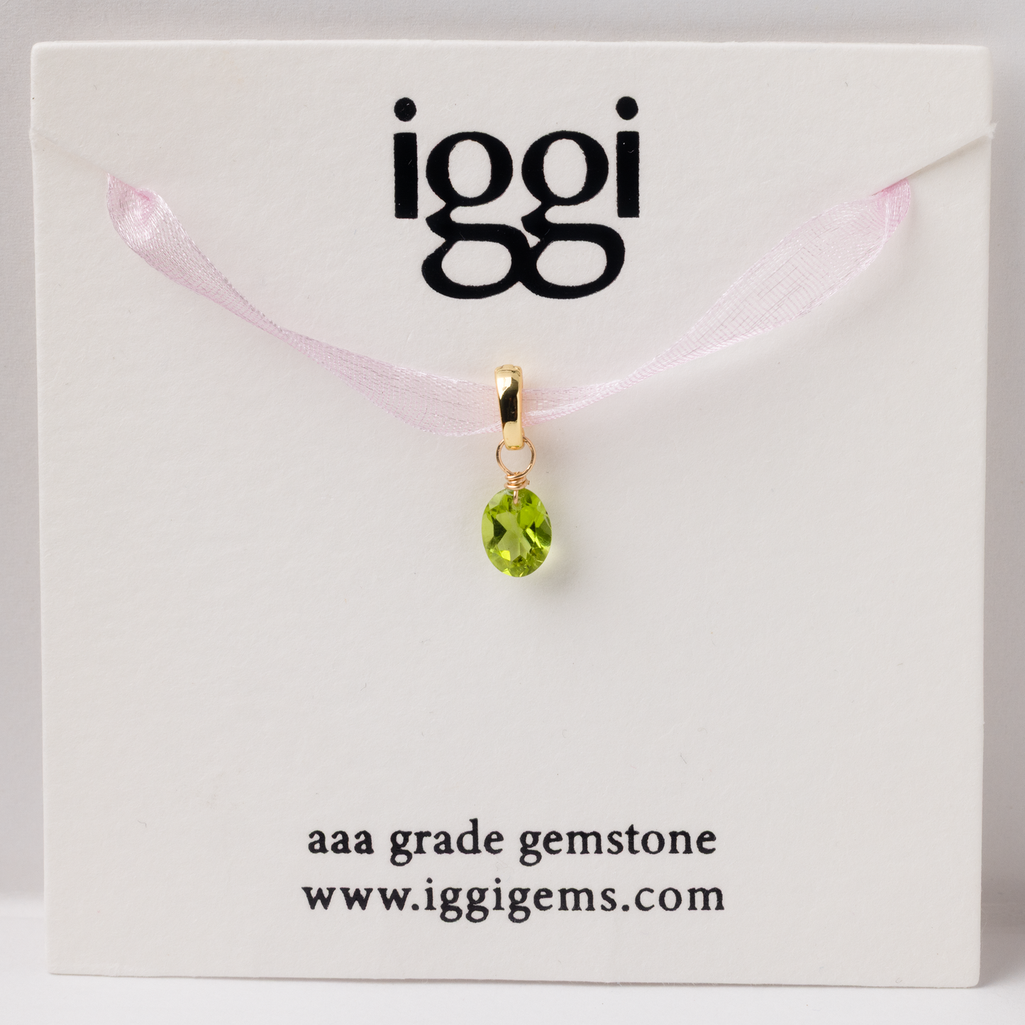 Peridot Oval Cut 14K Gold-Filled Duet Charm
