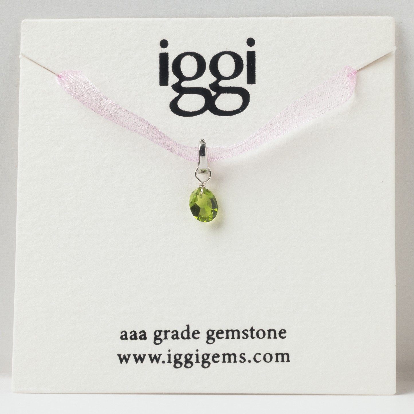 Peridot Oval Cut Sterling Silver-Filled Duet Charm