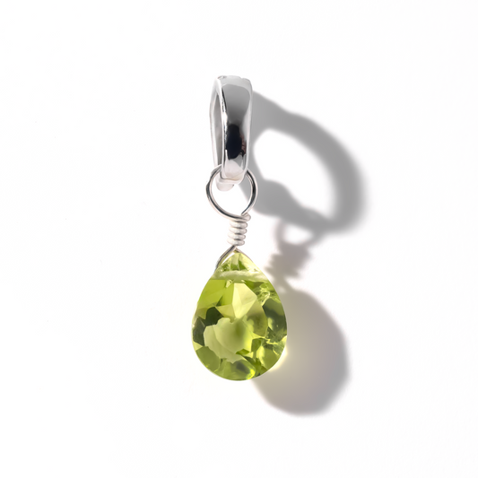 Peridot Pear Cut Sterling Silver-Filled Duet Charm