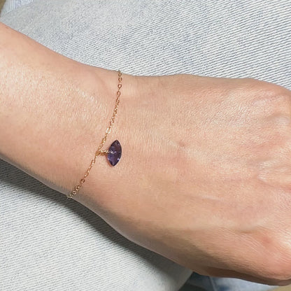 Iolite Marquise Cut 14K Gold-Filled Chain Bracelet