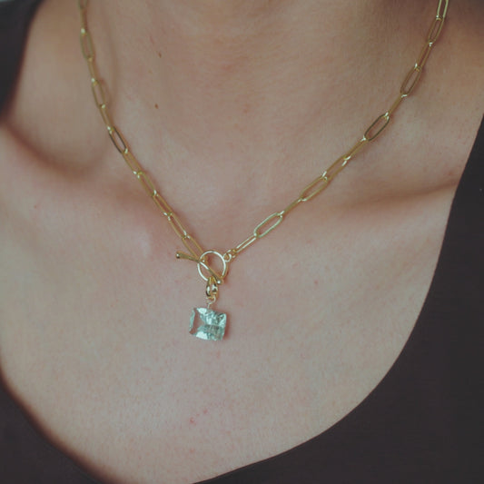 14K Gold-Filled Toggle Clasp Paperclip Necklace