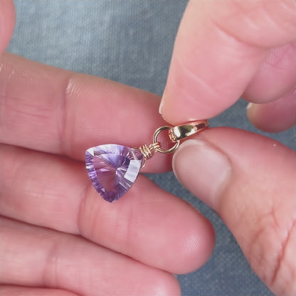 Alexandra Amethyst Rectangle Cut Duet Charm