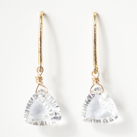 Aura Rock Crystal Trillion Earrings