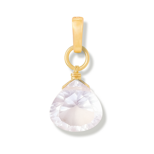 Charlotte Rose Quartz Teardrop Duet Charm