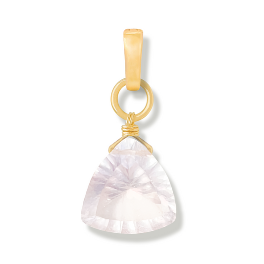 Jemma Rose Quartz Trillion Cut Duet Charm