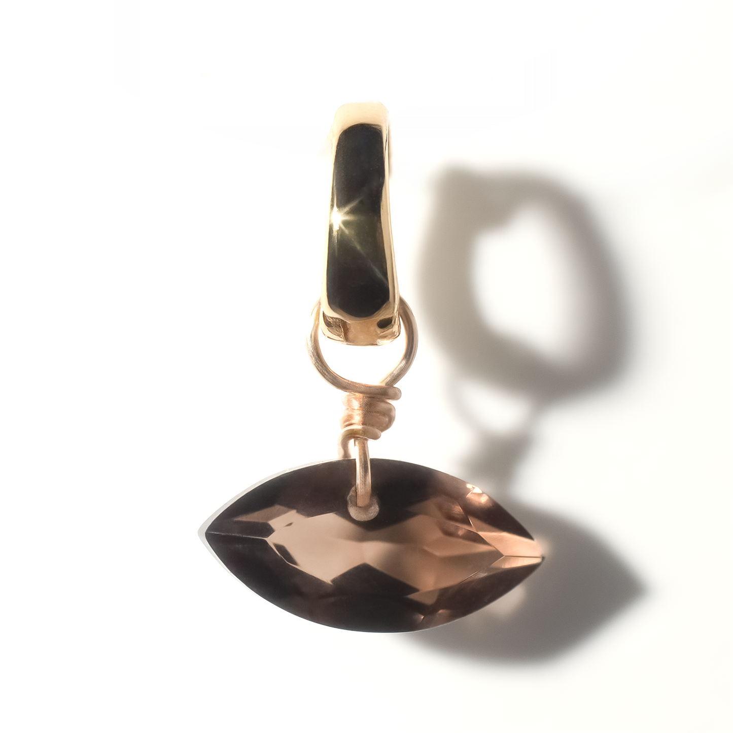 Smoky Quartz Marquise Cut 14K Gold-Filled Duet Charm