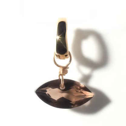 Smoky Quartz Marquise Cut 14K Gold-Filled Duet Charm