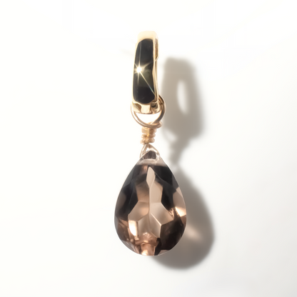 Smoky Quartz Pear Cut 14K Gold-Filled Duet Charm
