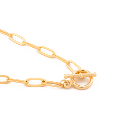 14K Gold-Filled Toggle Clasp Paperclip Necklace
